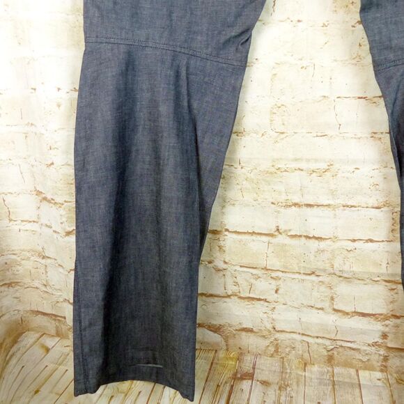 G-Star Raw Pant 33x34 (35x34) Blue Deckpant Chambray 3D Knee Straight Button Fly - Picture 13 of 14